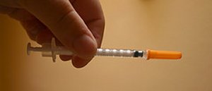 Cat diabetes syringe
